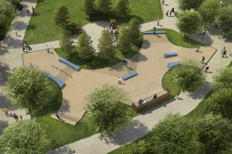 Jardin public Montélimar skatepark — photo 1