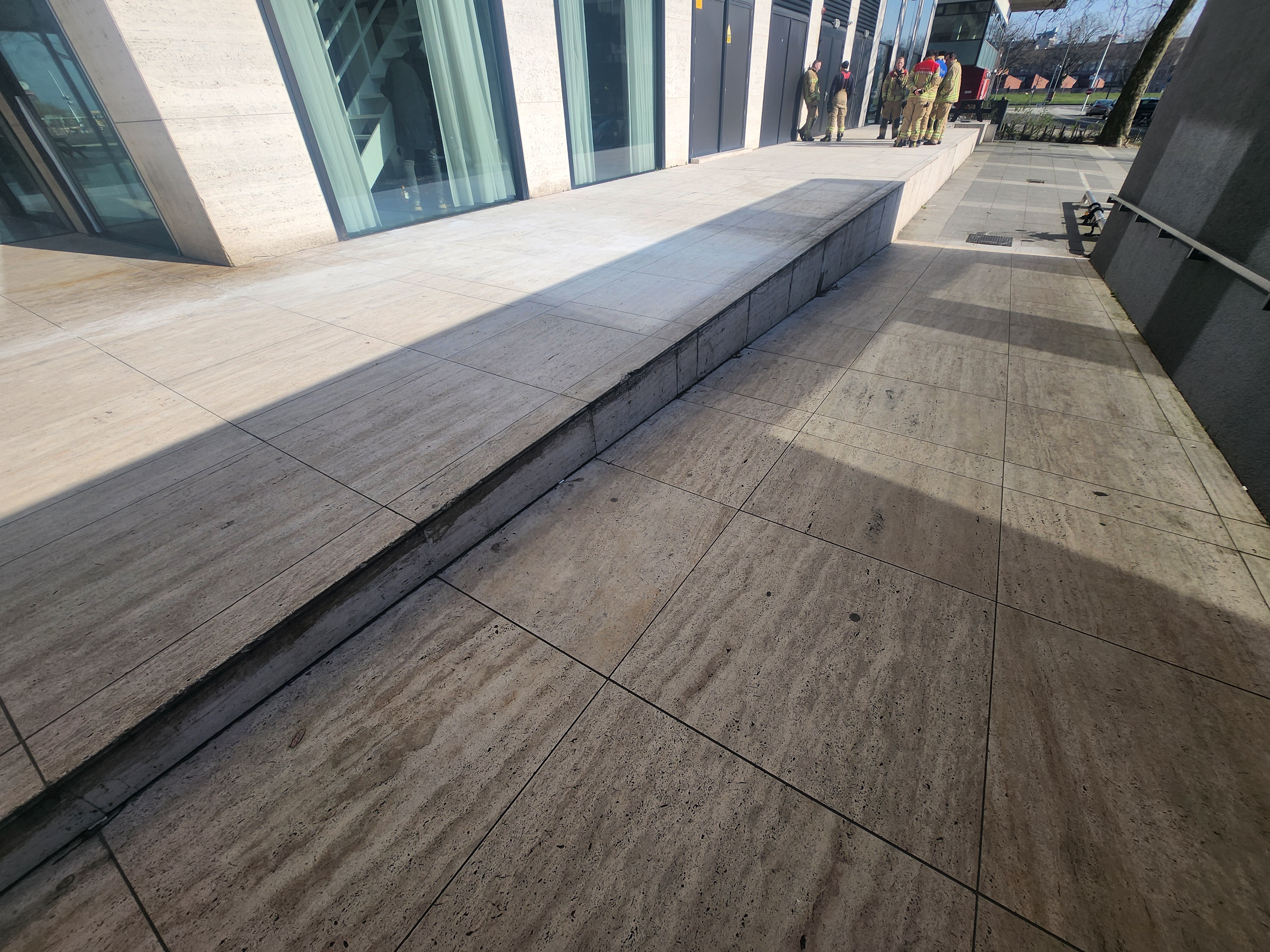Curb below towel — photo 1